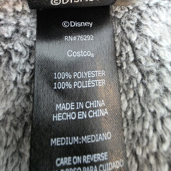 Disney Mickey Mouse Fleece Pajama Lounge Pants Size Medium Gray - Picture 2 of 5